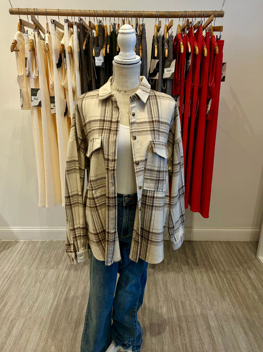 Jenna Light Plaid Buttondown-Small