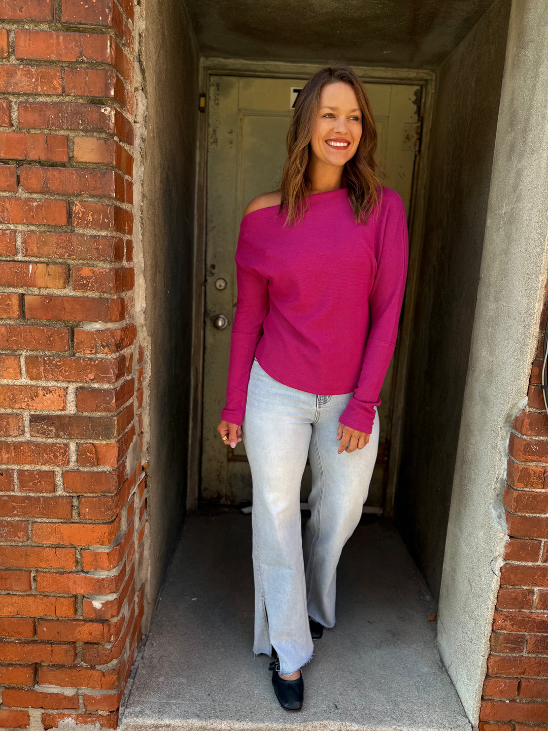 Lula Off-Shoulder Thermal Top