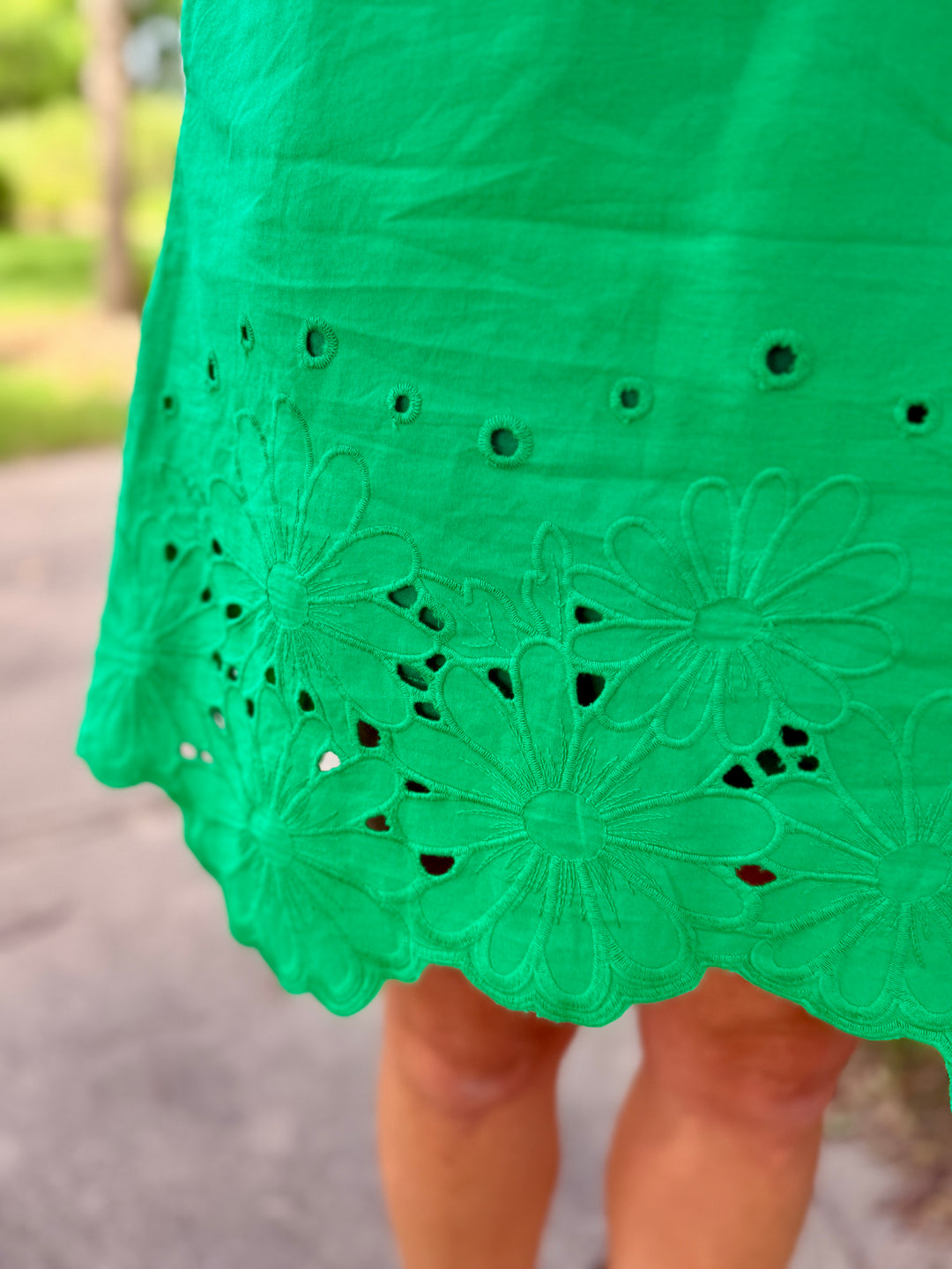 The Maisie Scallop &amp; Eyelet Mini Dress