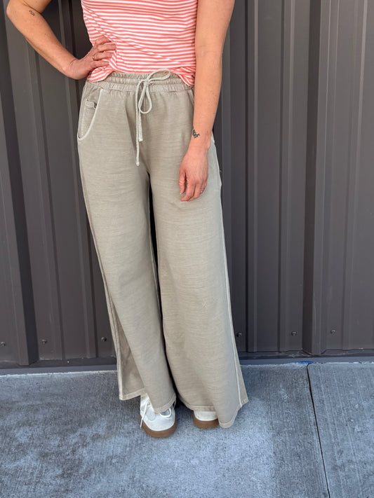 French Terry Pant - Mocha