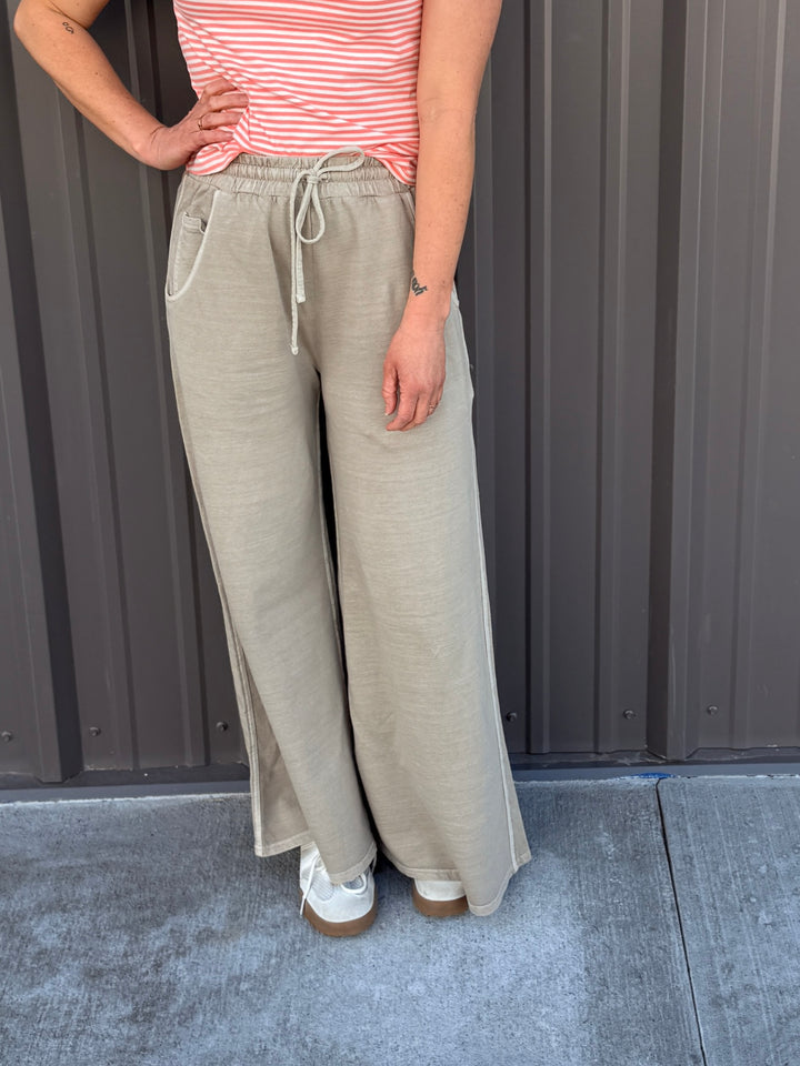 French Terry Pant - Mocha