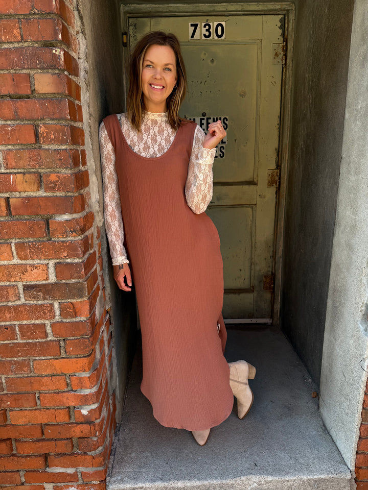 Daisy Waffle Knit Tank Dress