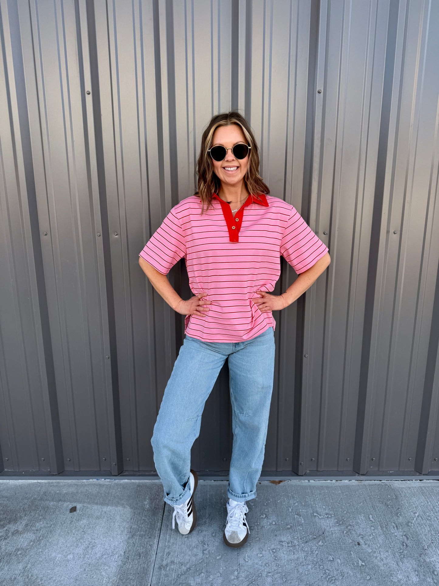 Sweetheart Stripe Knit Top