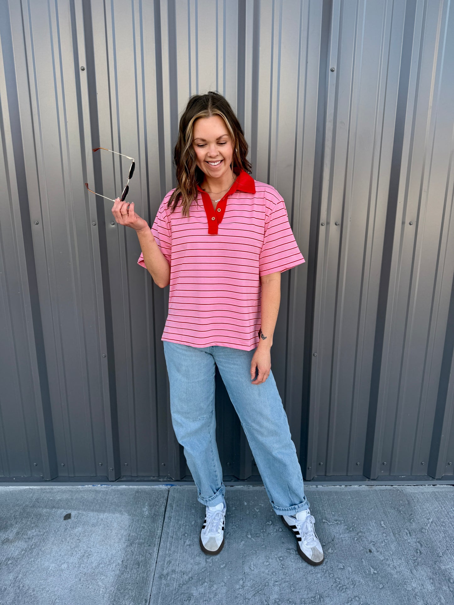 Sweetheart Stripe Knit Top