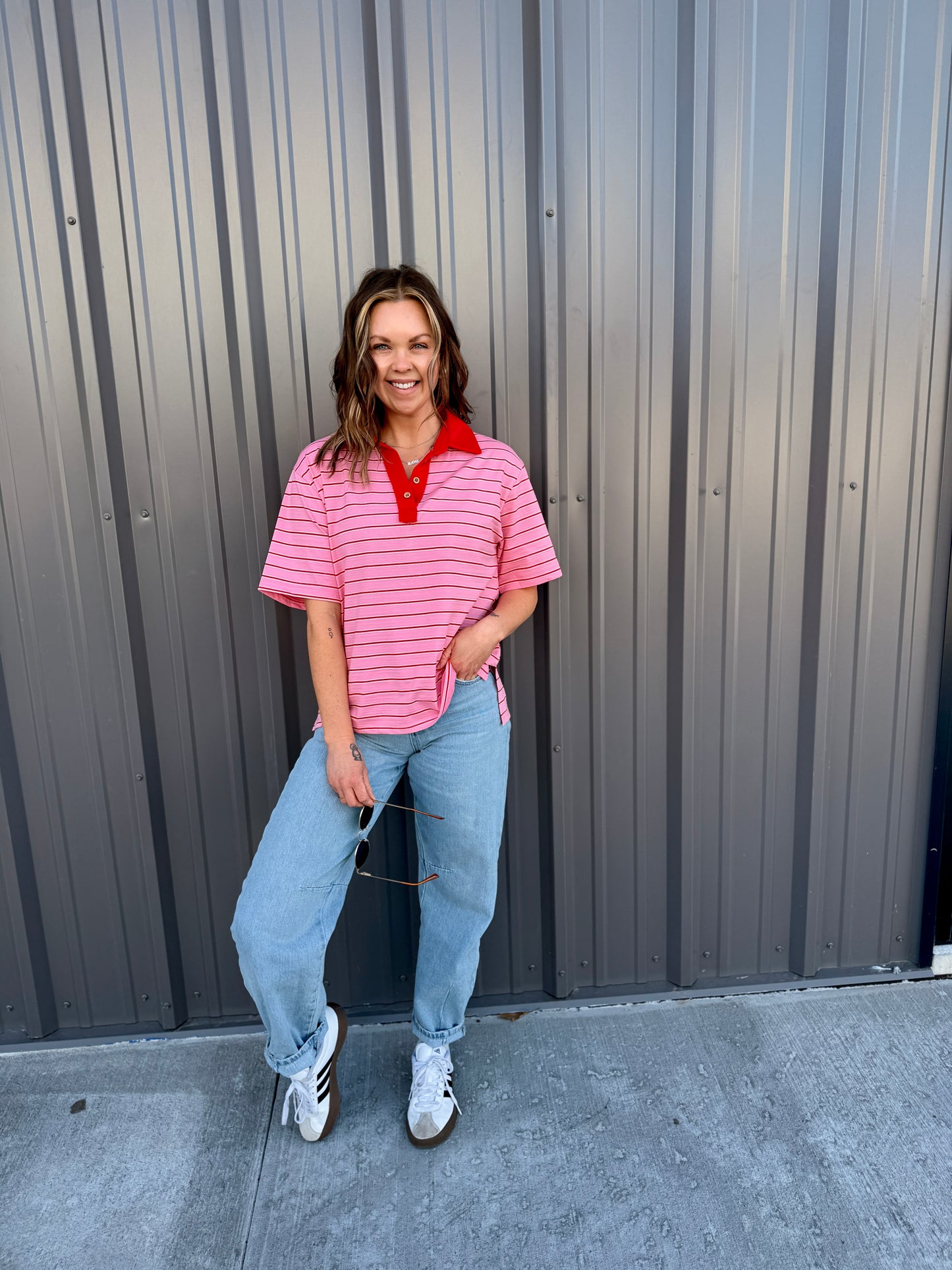 Sweetheart Stripe Knit Top