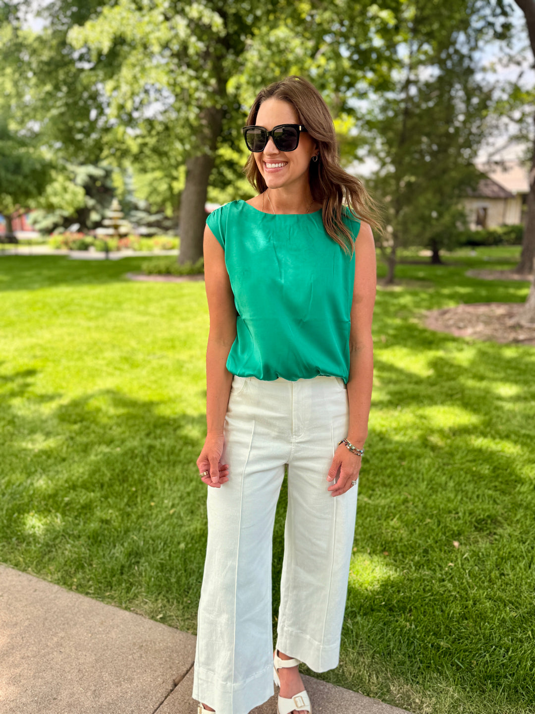 Chloe Pinched Shoulder Blouse