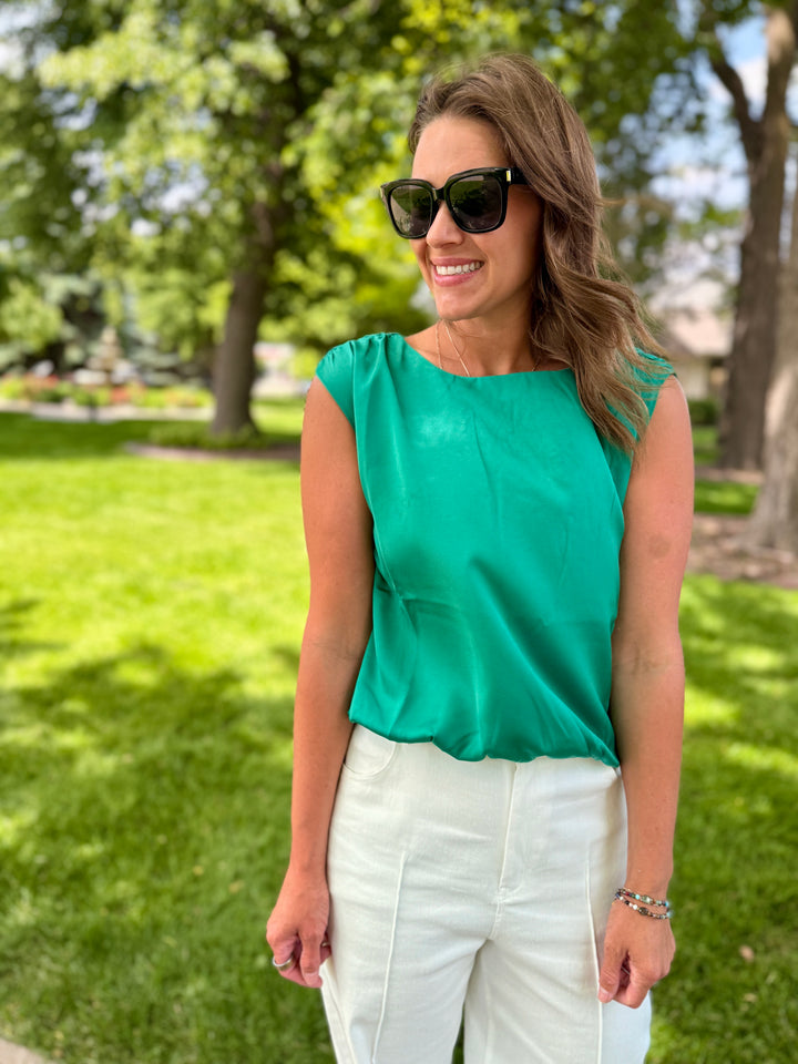 Chloe Pinched Shoulder Blouse