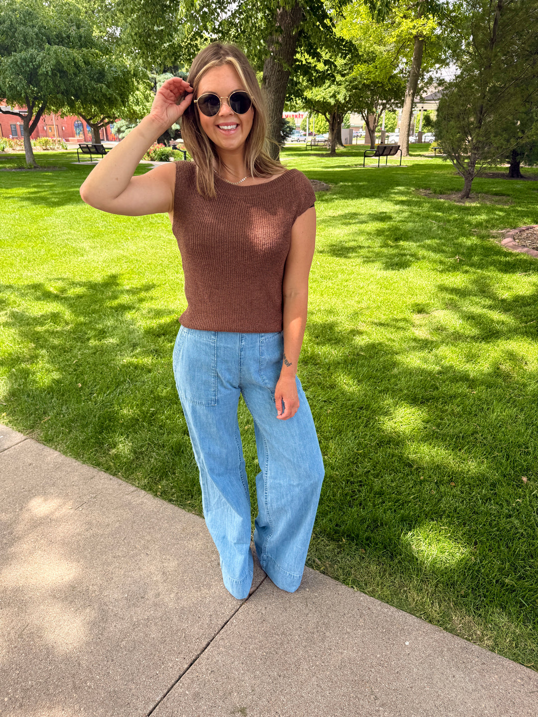Jenna Asymmetric Knit Top