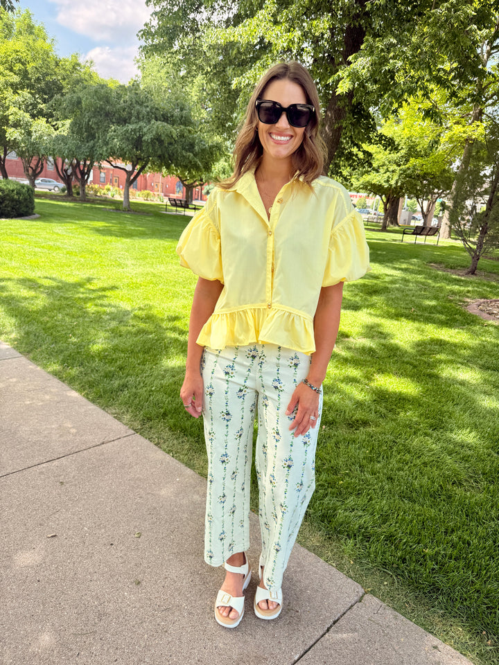 Sadie Ruffle Hem Top