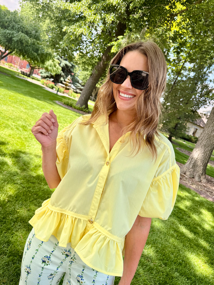 Sadie Ruffle Hem Top