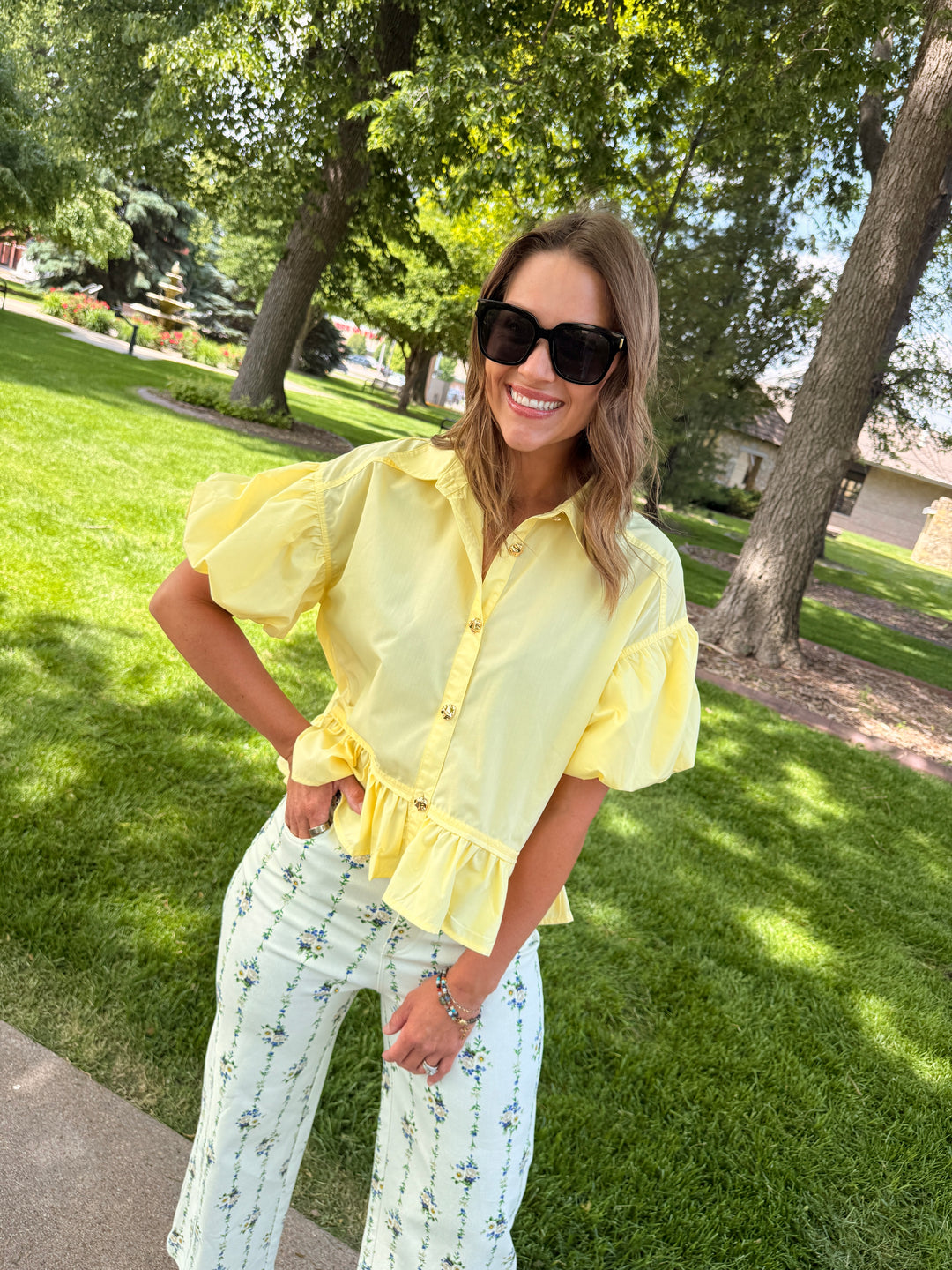 Sadie Ruffle Hem Top