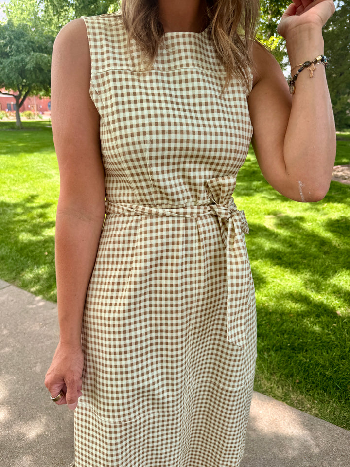 Haley Gingham Midi Dress