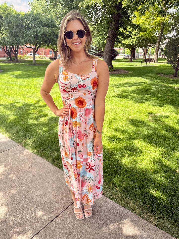 The Golden Hour Sunflower Midi