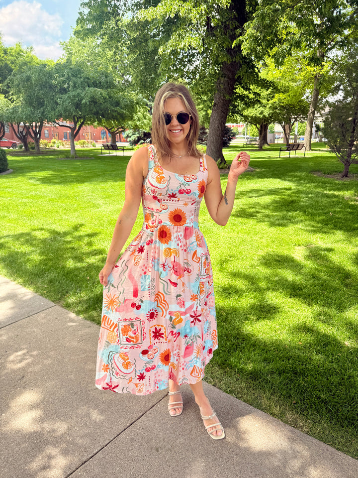 The Golden Hour Sunflower Midi