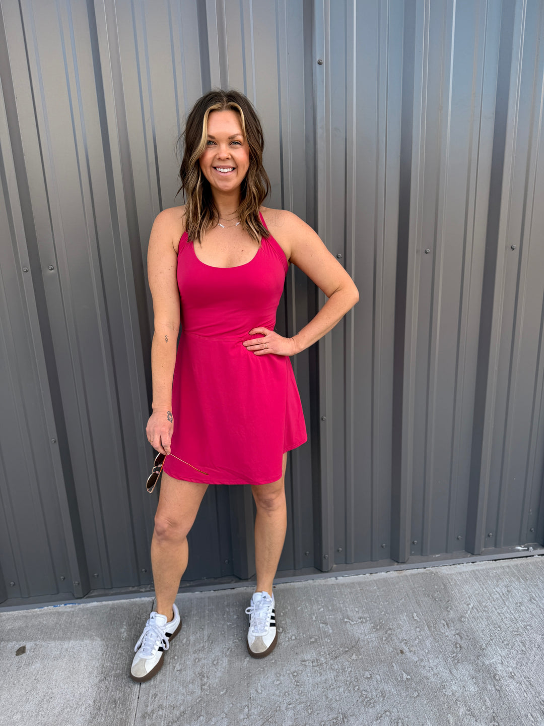 Twist-Back Active A-Line Dress