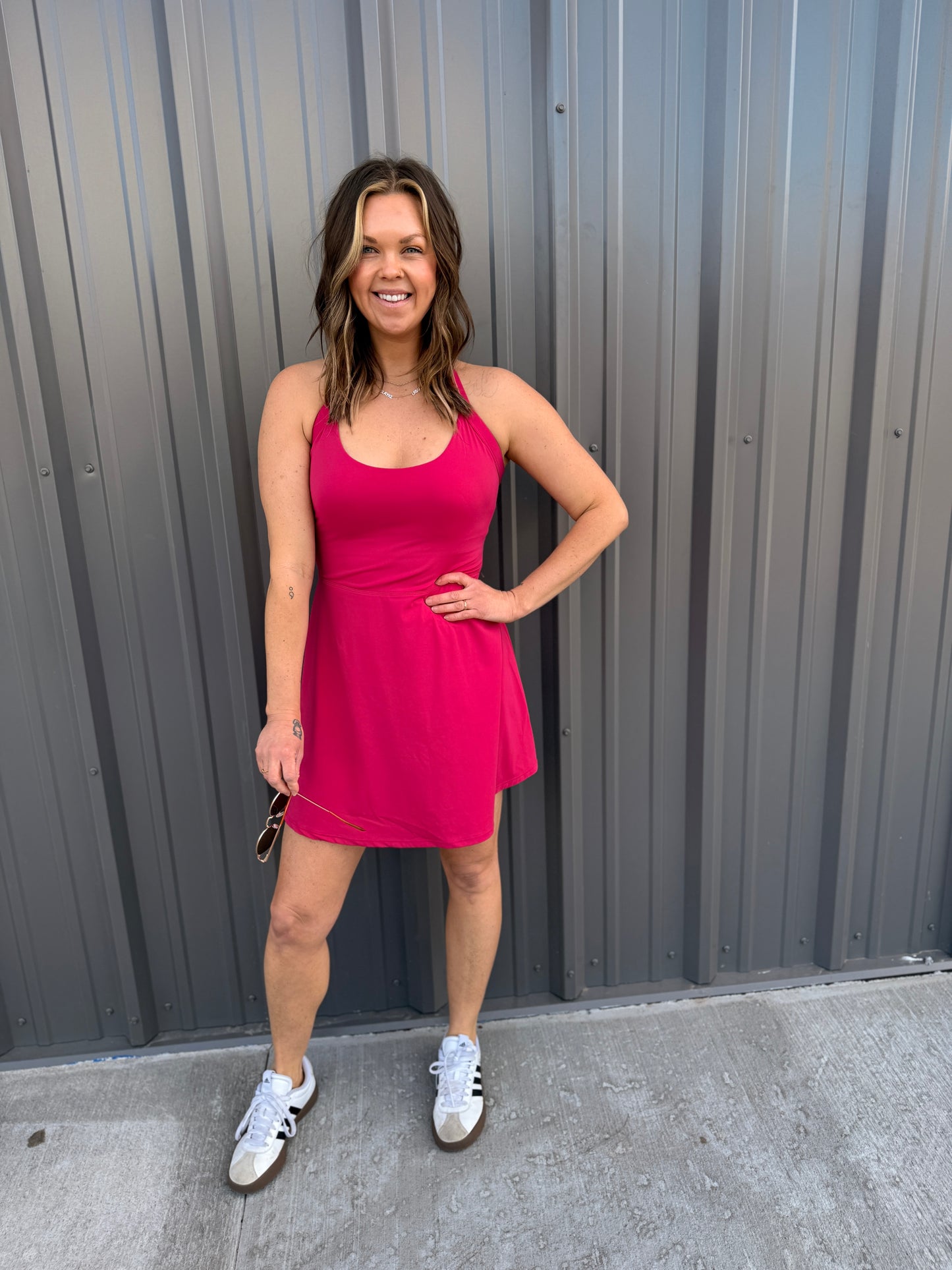 Twist-Back Active A-Line Dress