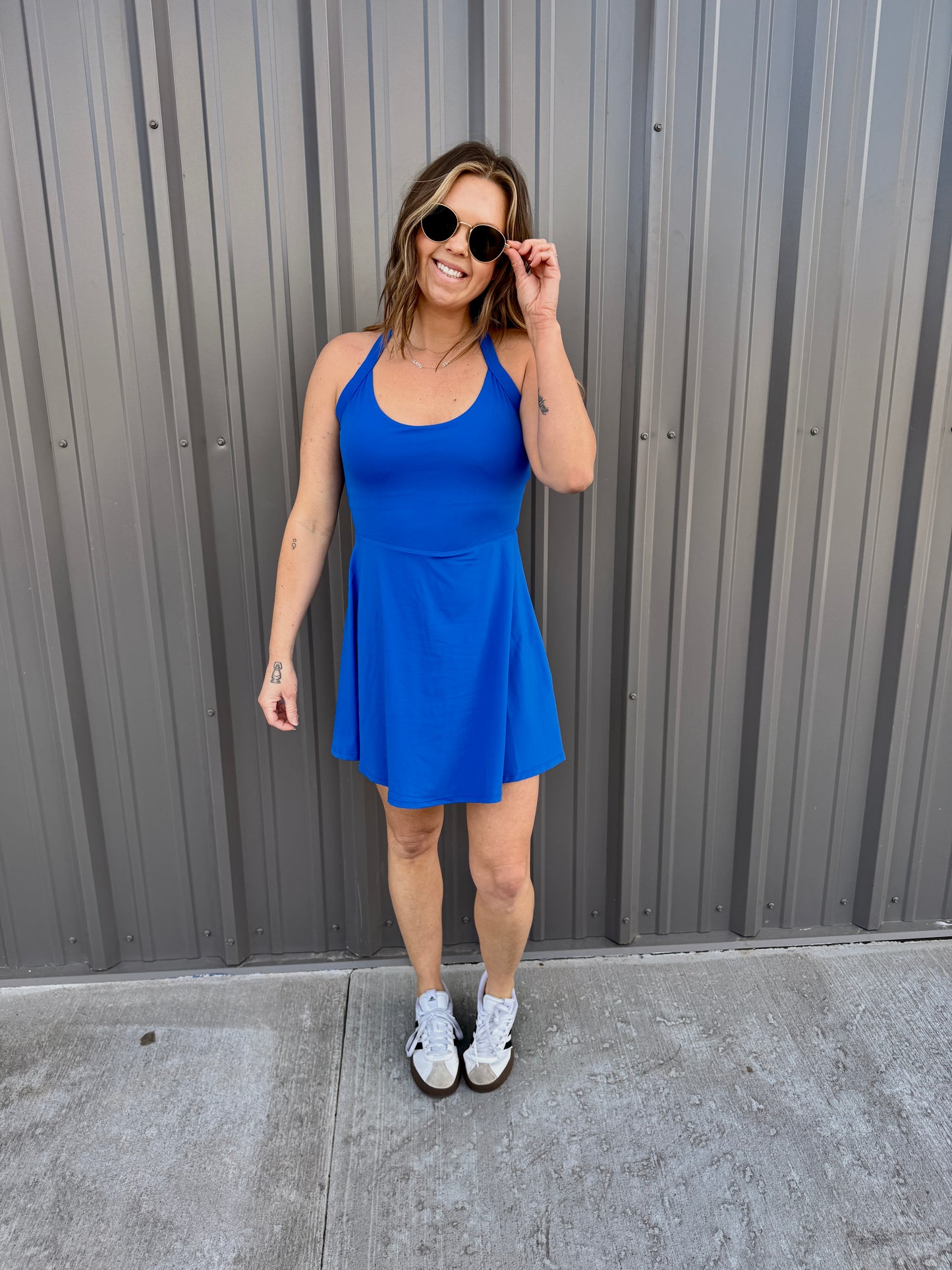 Twist-Back Active A-Line Dress