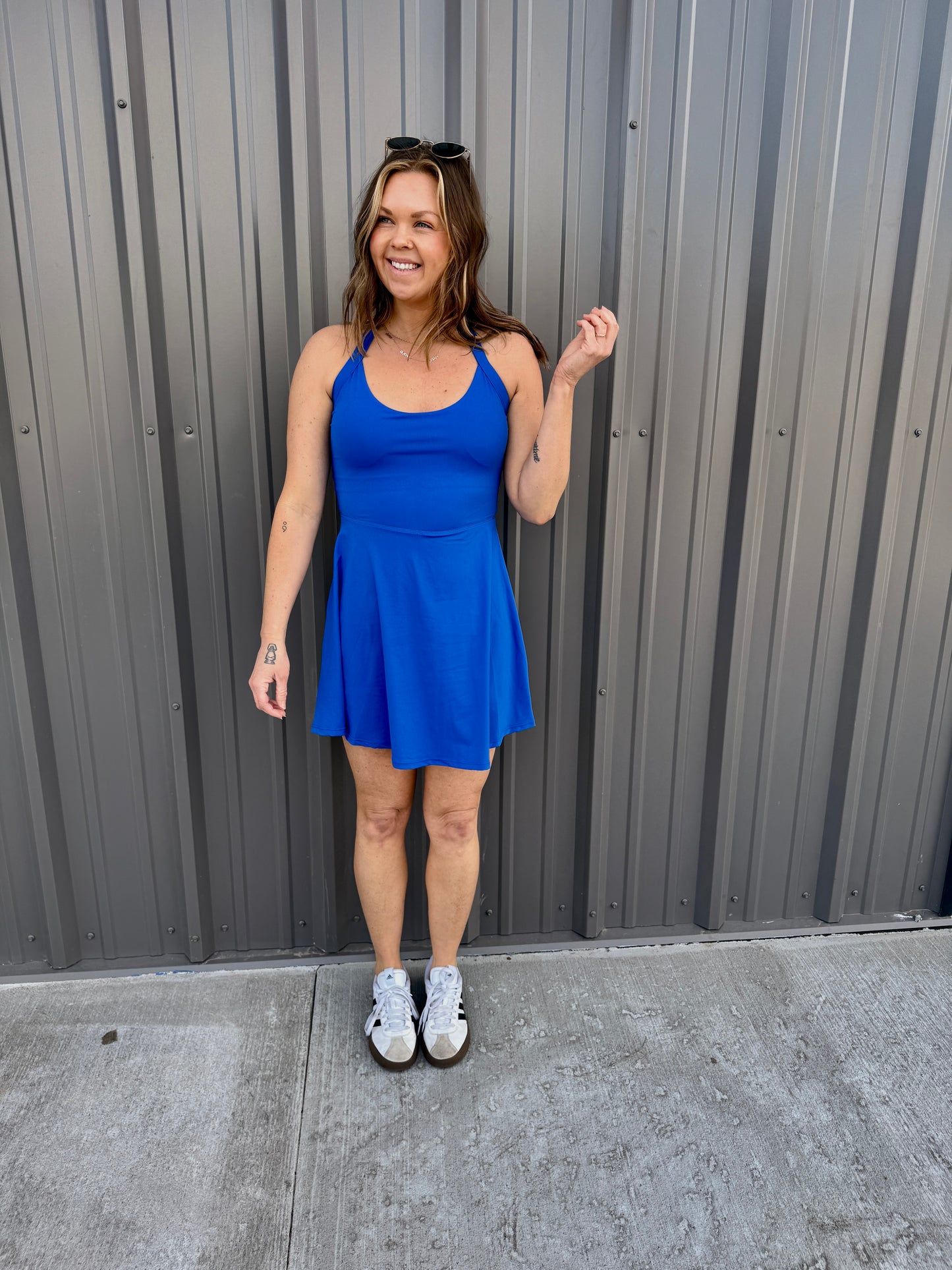 Twist-Back Active A-Line Dress