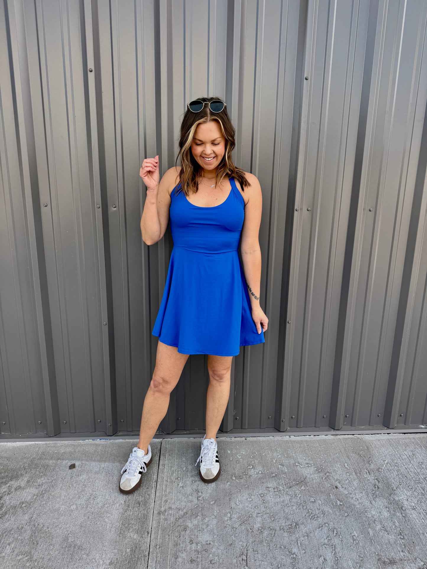 Twist-Back Active A-Line Dress