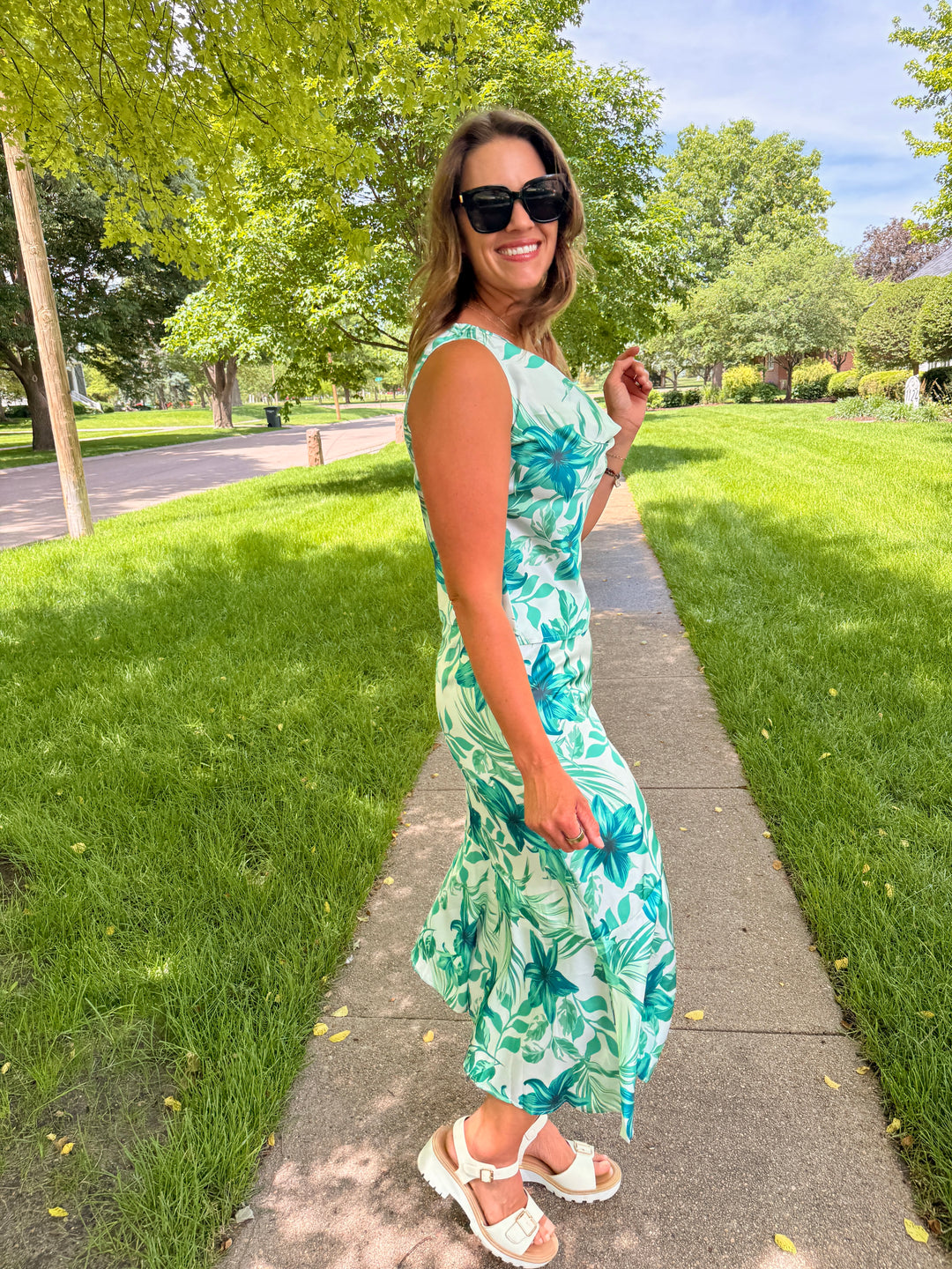 Satin Floral Top