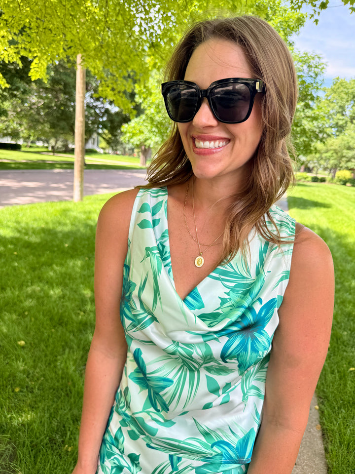 Satin Floral Top