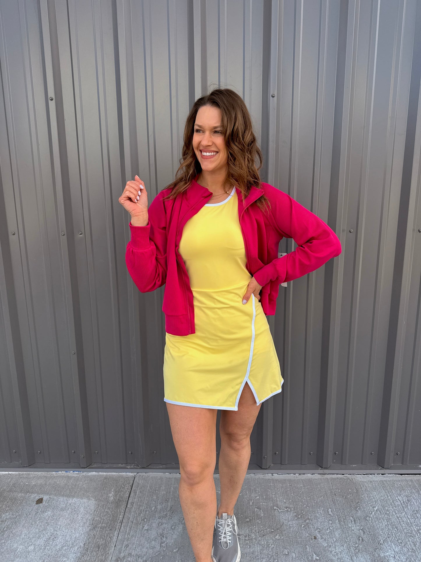 Luxe Sand Wash Rib Zip Jacket