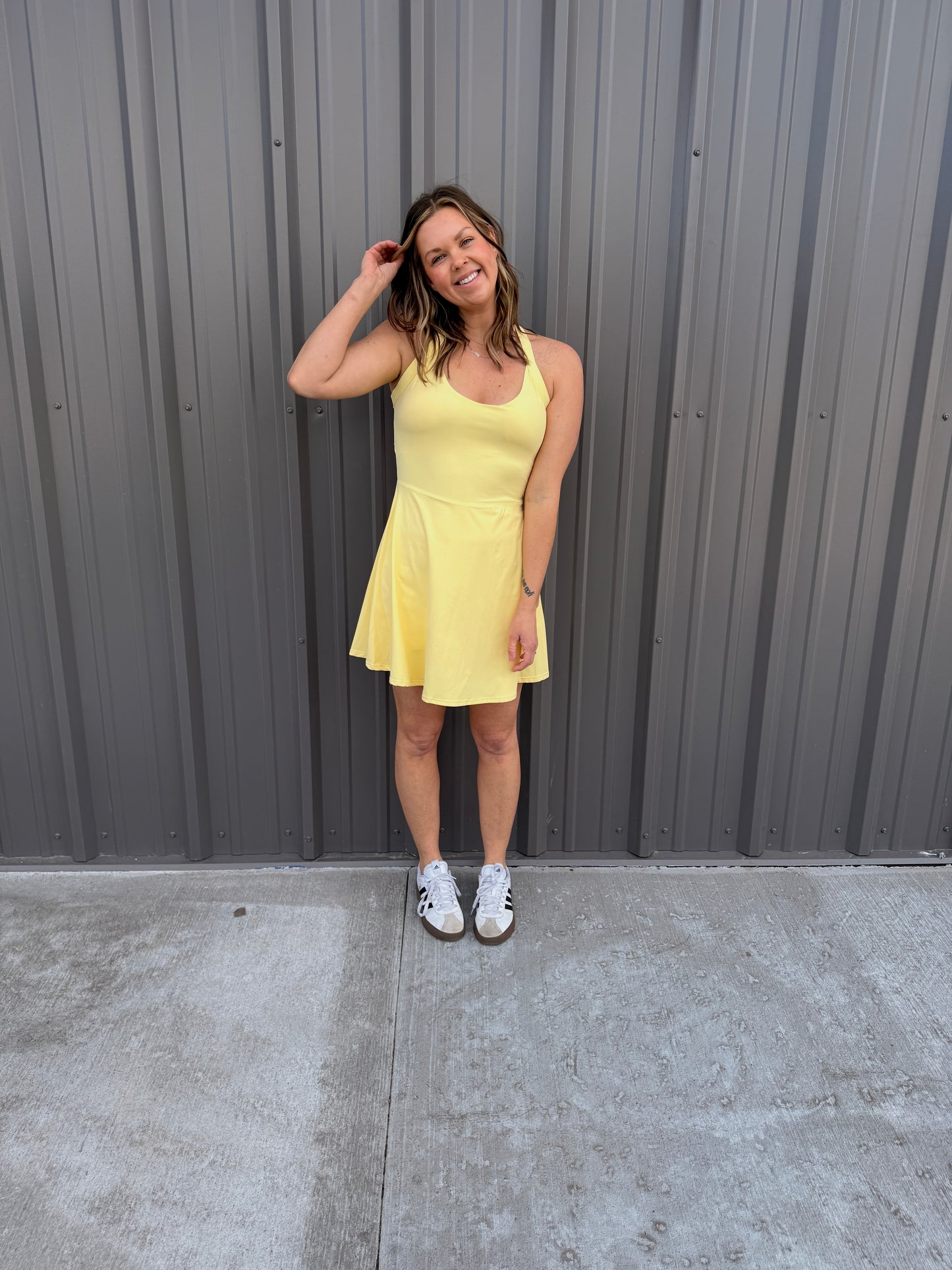 Twist-Back Active A-Line Dress