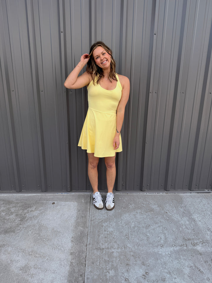 Twist-Back Active A-Line Dress