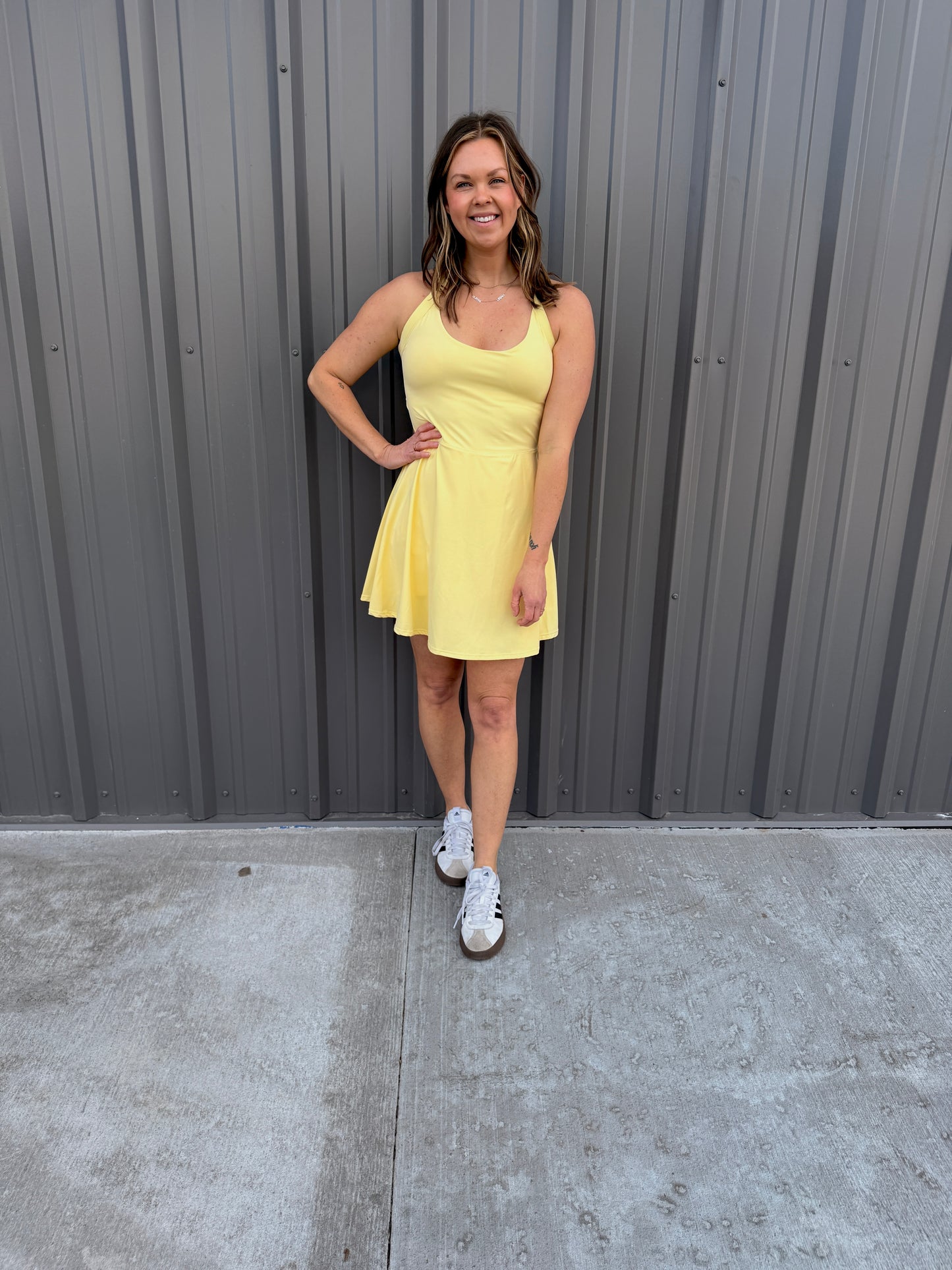 Twist-Back Active A-Line Dress