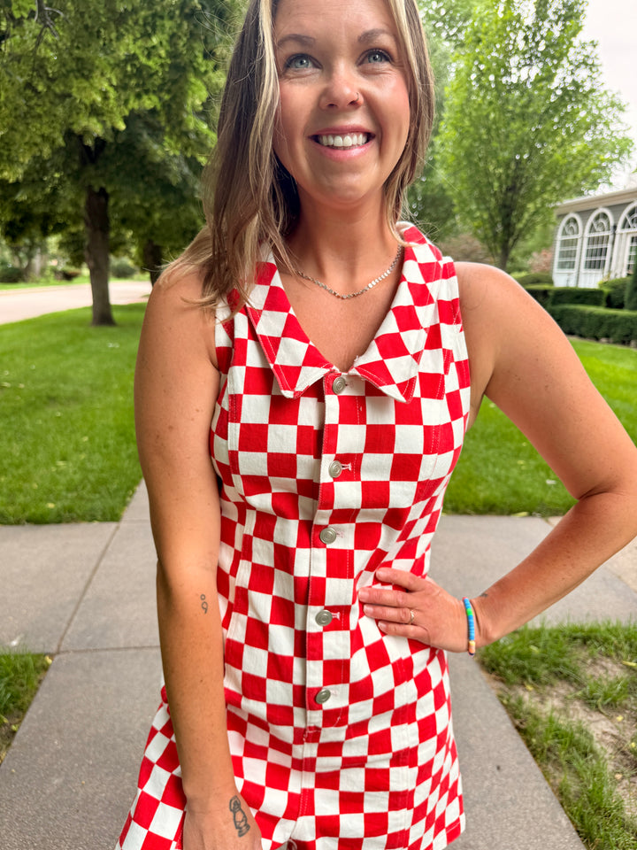 Liberty Checkered Romper