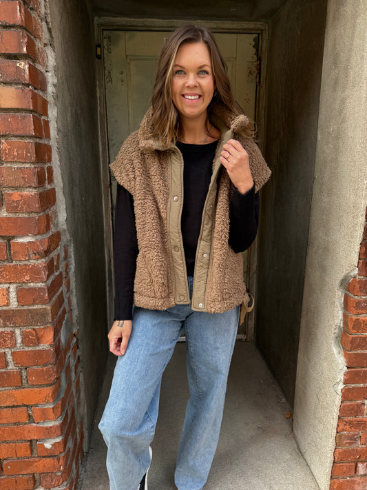 Oversized Faux Fur Vest