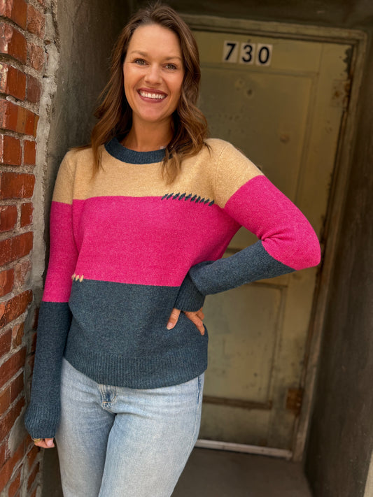 Brighton Color Block Sweater