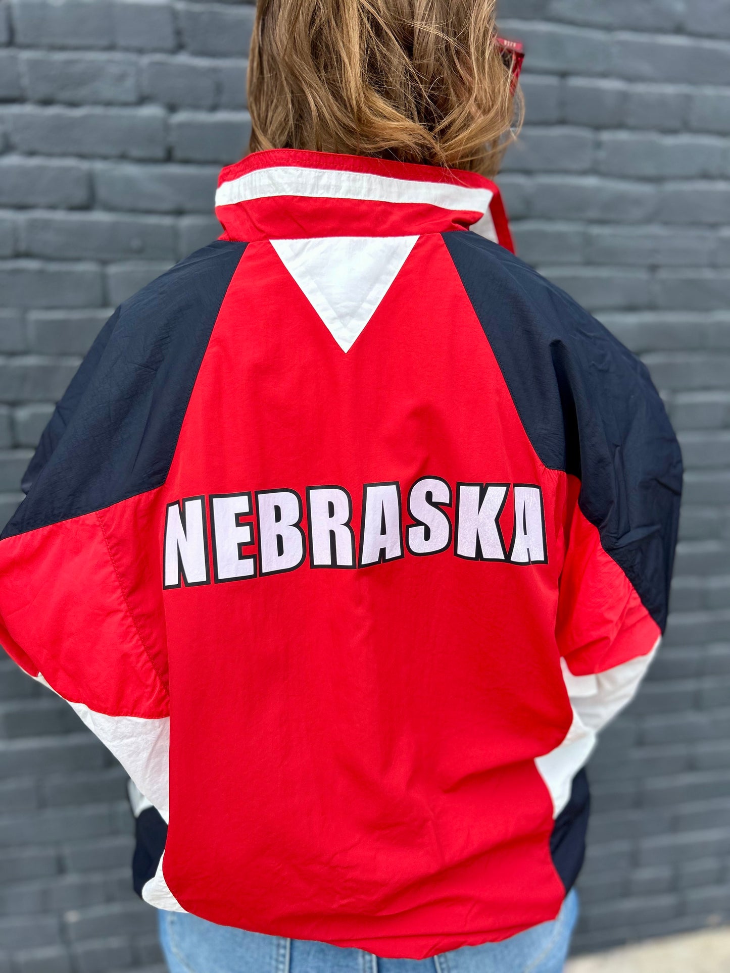 Red Nebraska Track Jacket