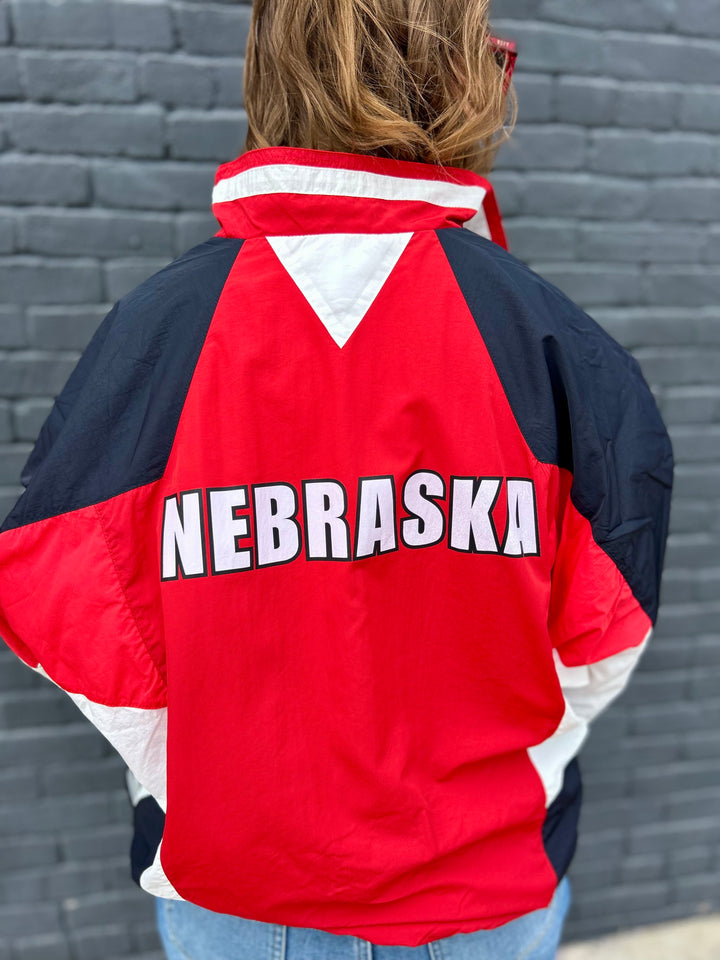 Red Nebraska Track Jacket