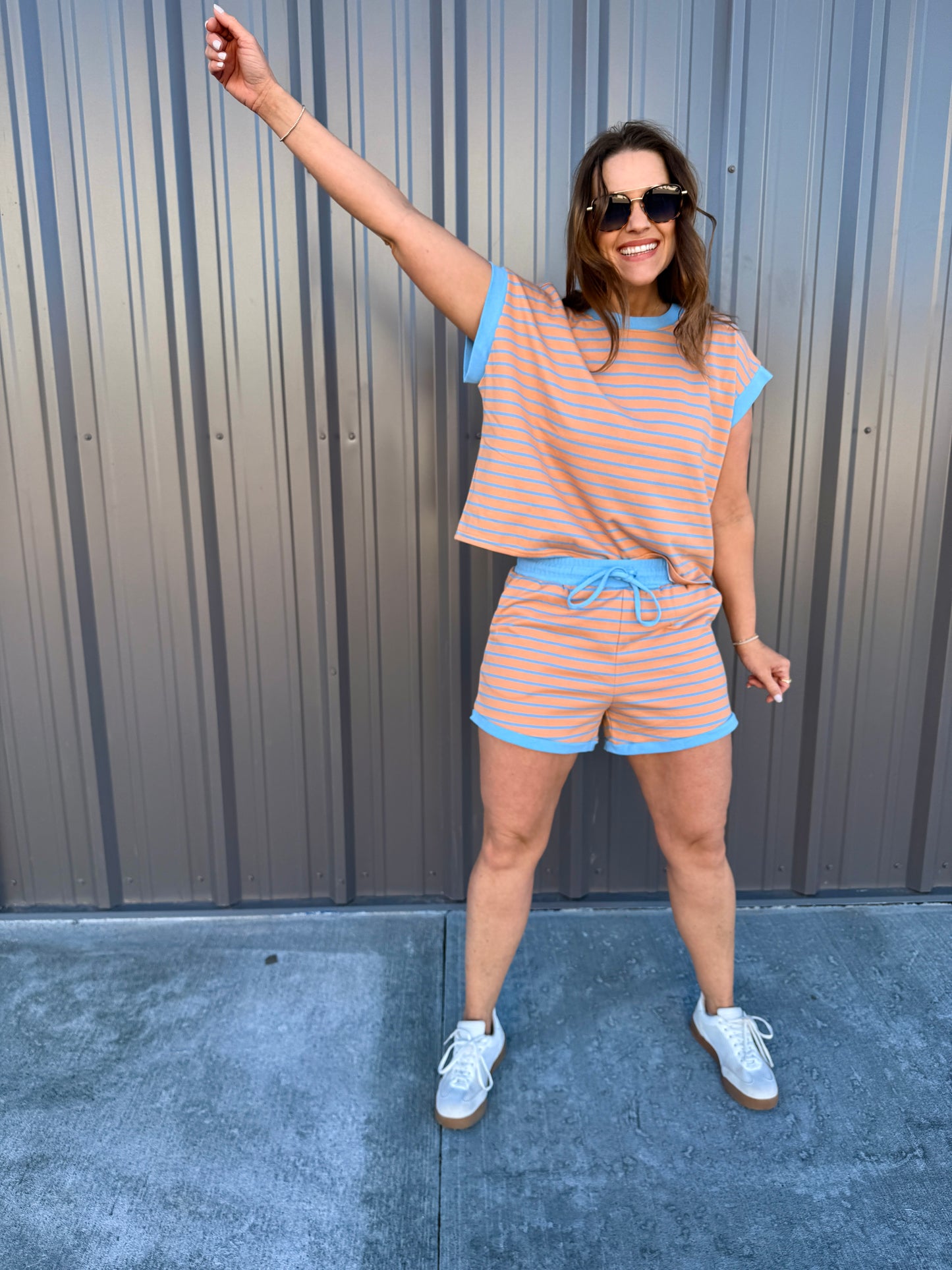 Coastal Ease Striped Lounge Set