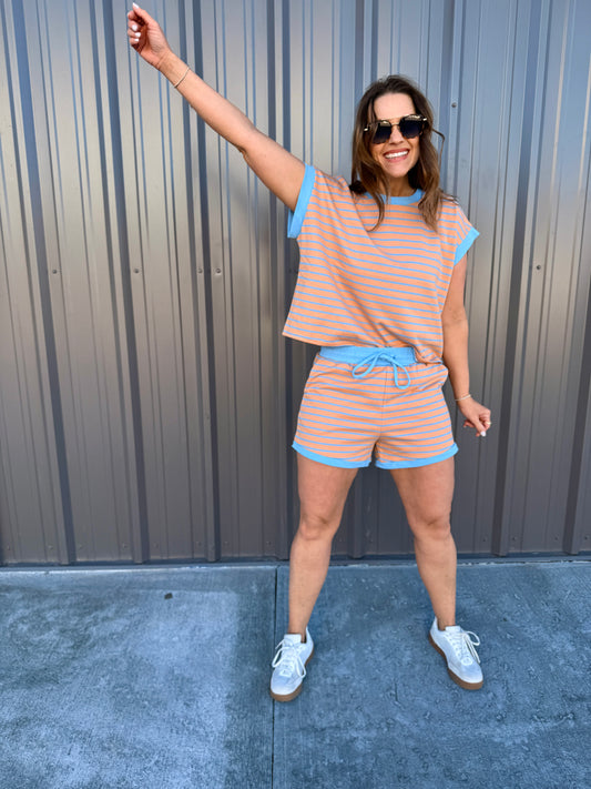 Coastal Ease Striped Lounge Set