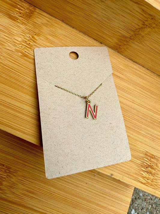Nebraska Necklace - N - Gold