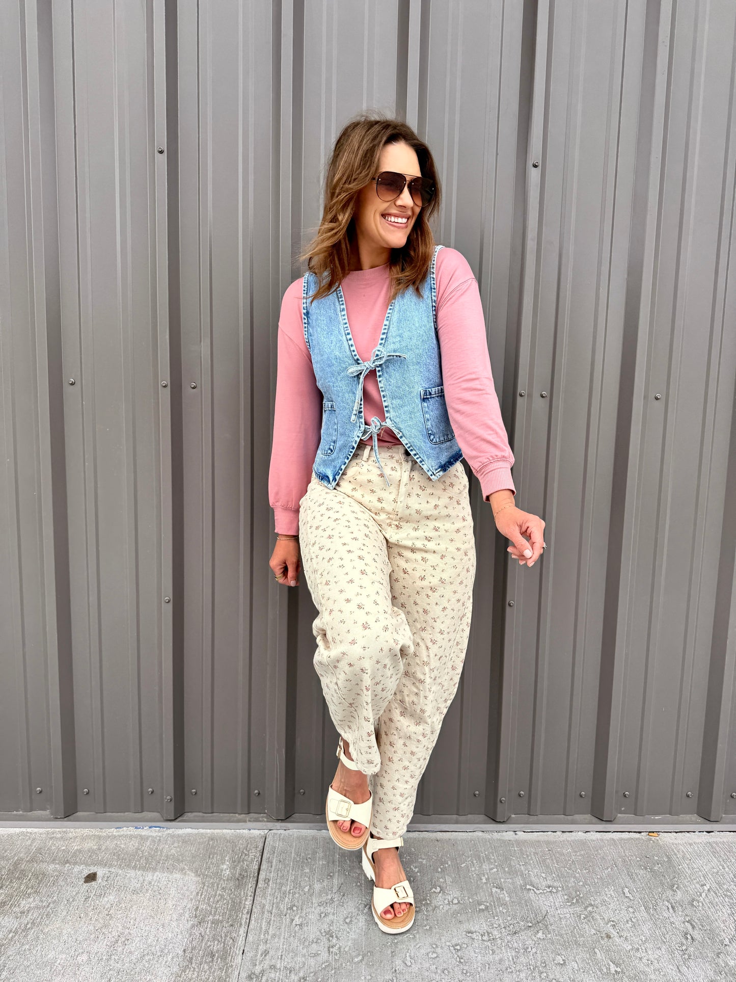 Urban Edge Acid Wash Tie Vest