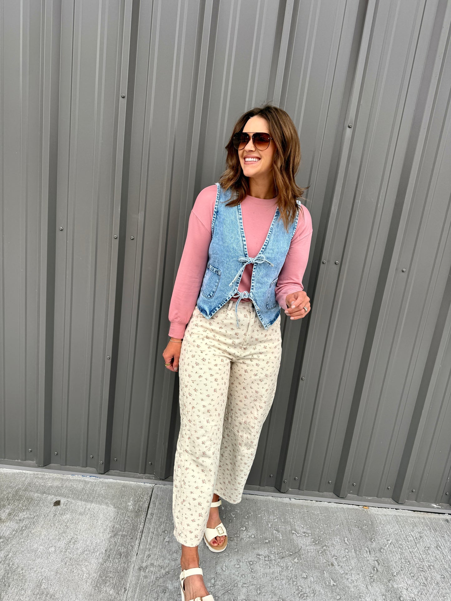 Urban Edge Acid Wash Tie Vest