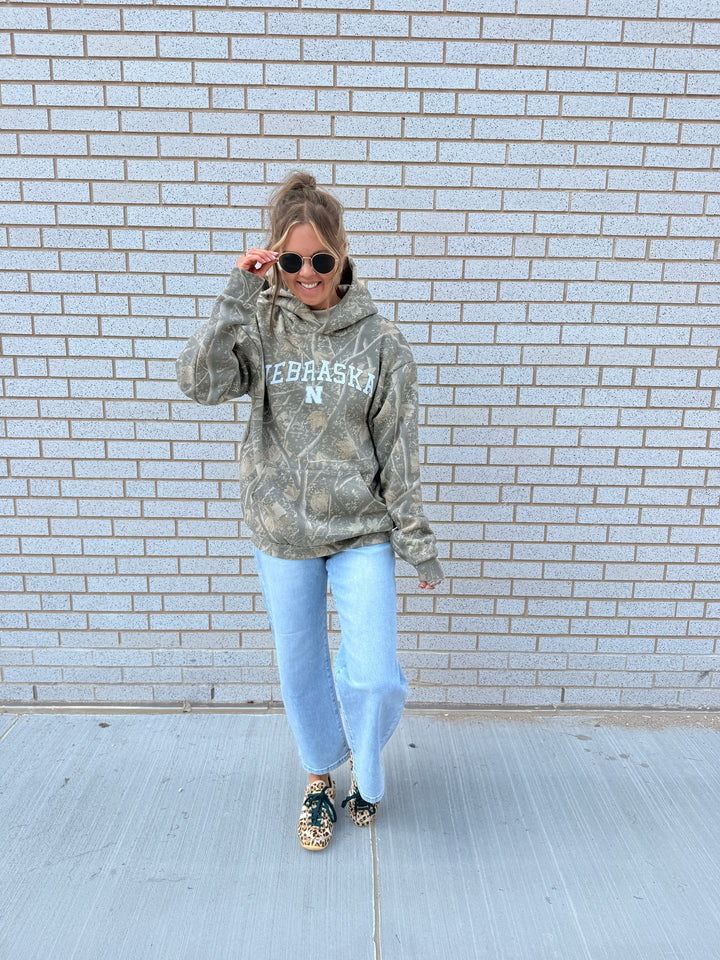 Camo Hoodie Husker