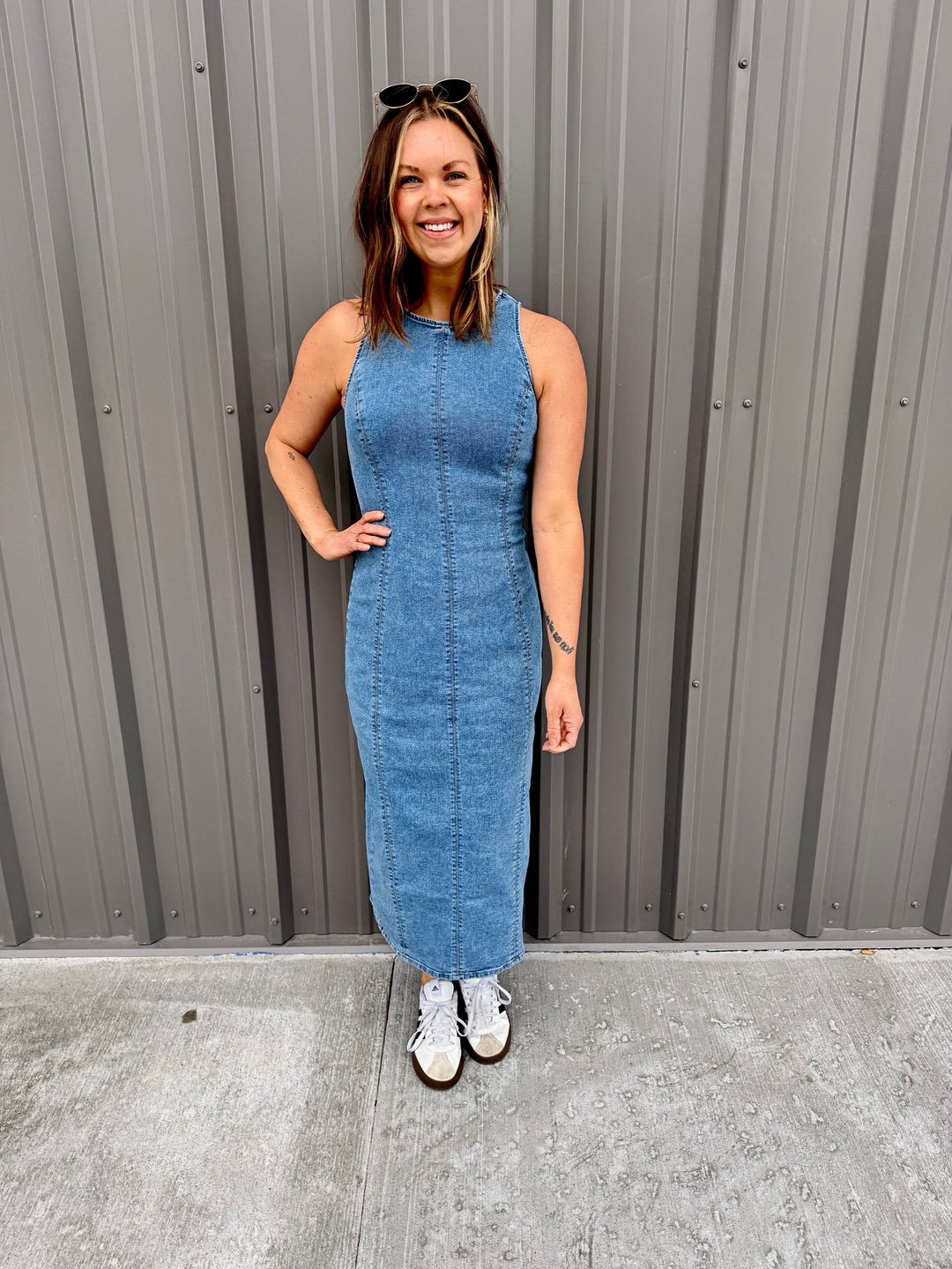 Harper Midi Denim Dress