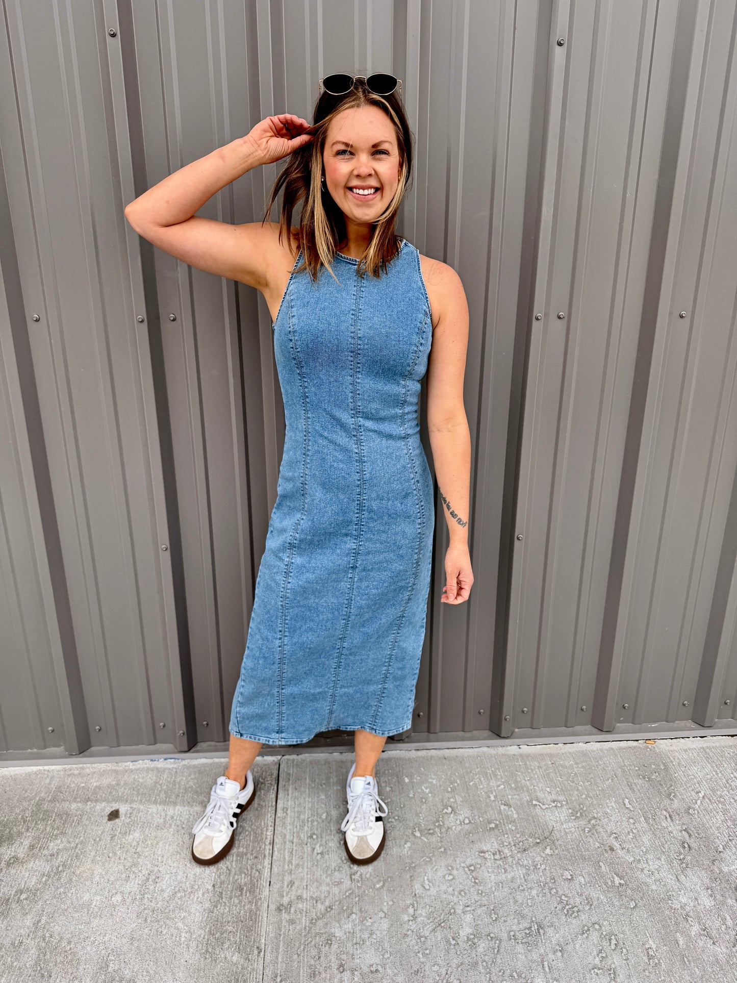 Harper Midi Denim Dress