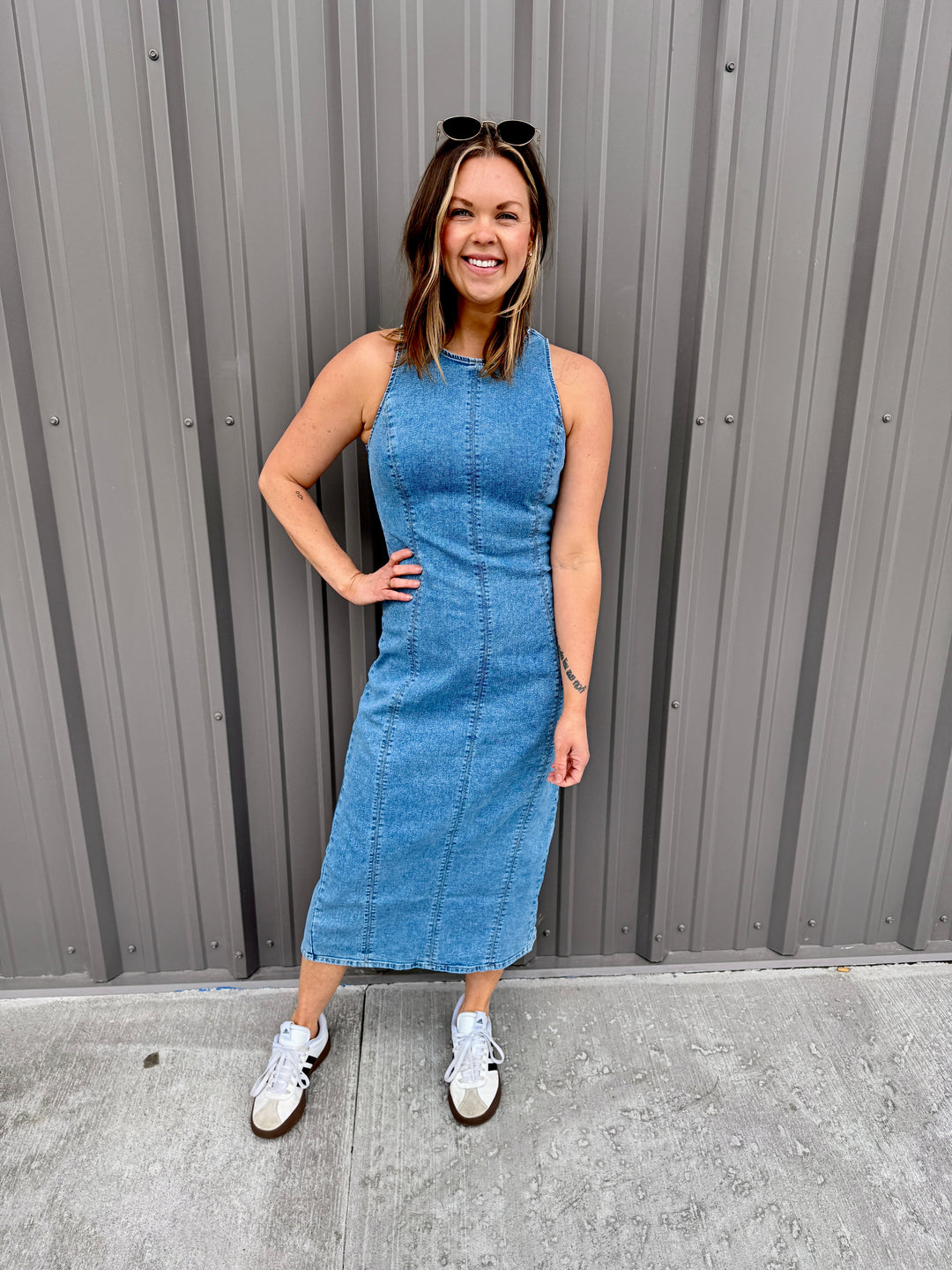 Harper Midi Denim Dress