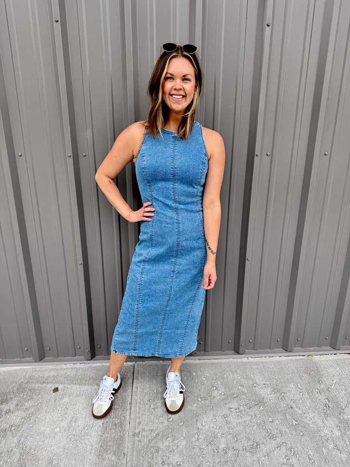 Harper Midi Denim Dress