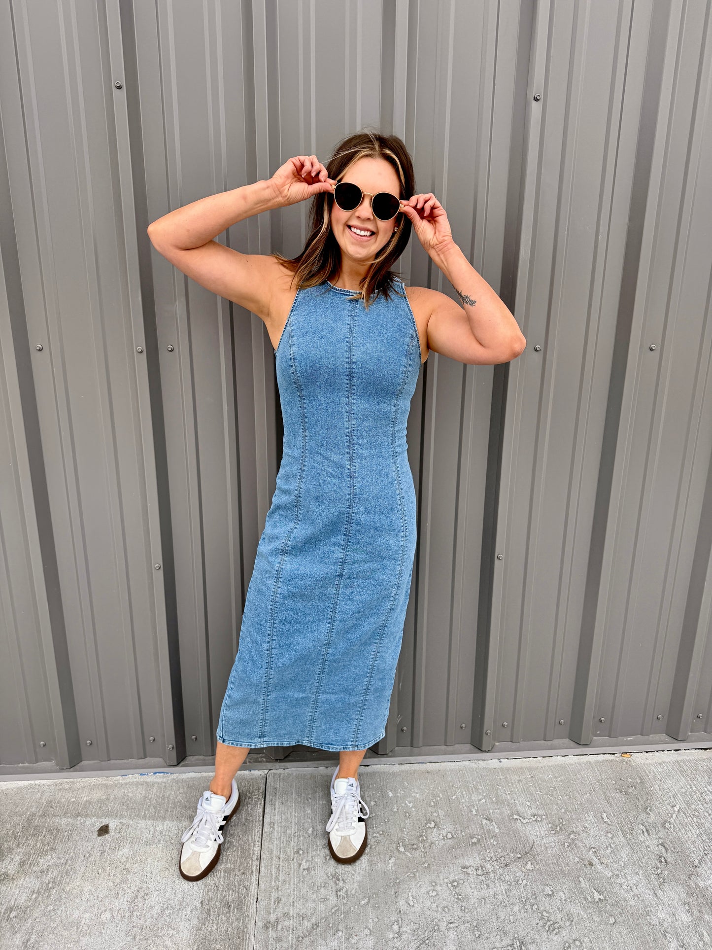 Harper Midi Denim Dress