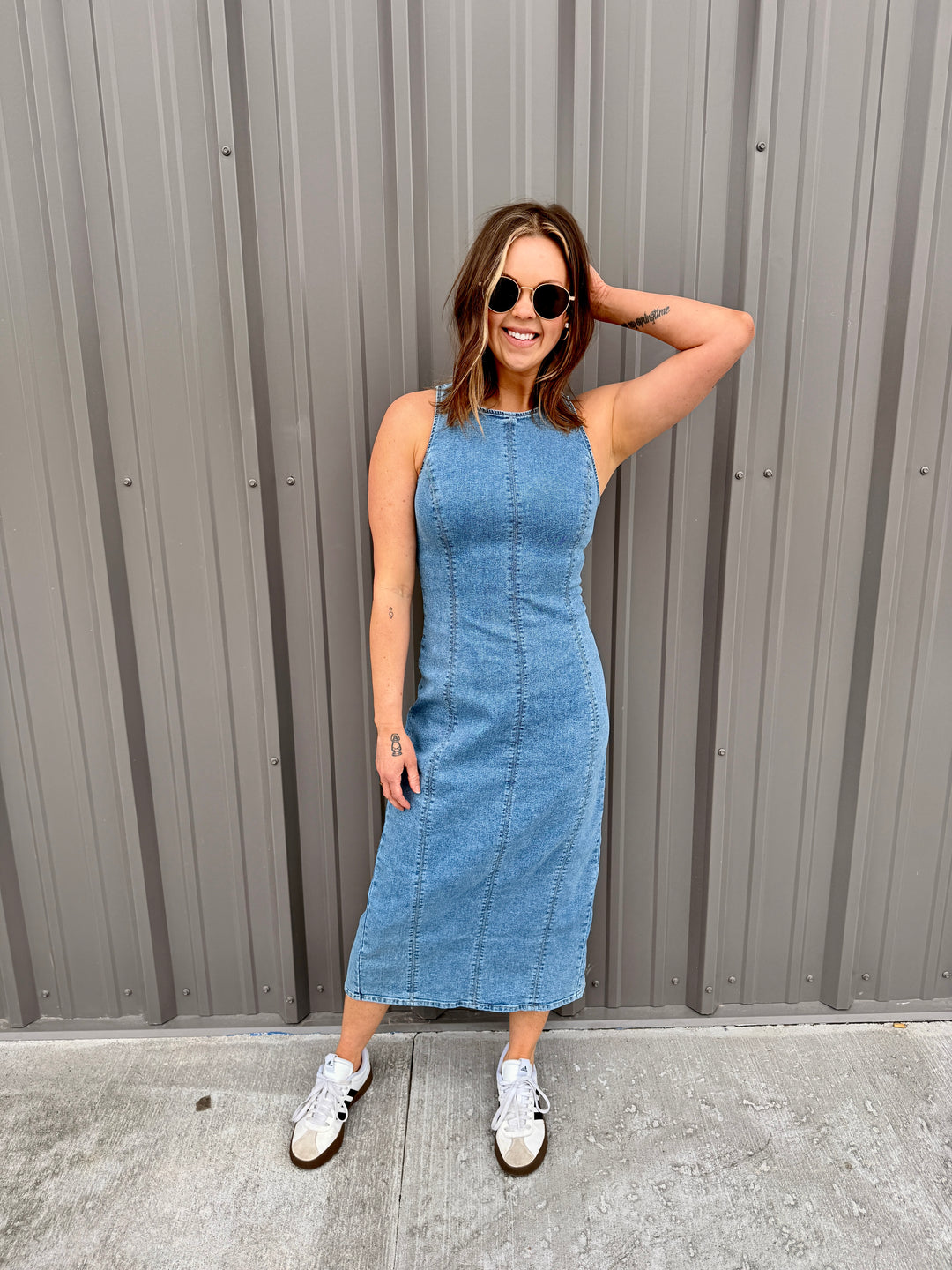 Harper Midi Denim Dress