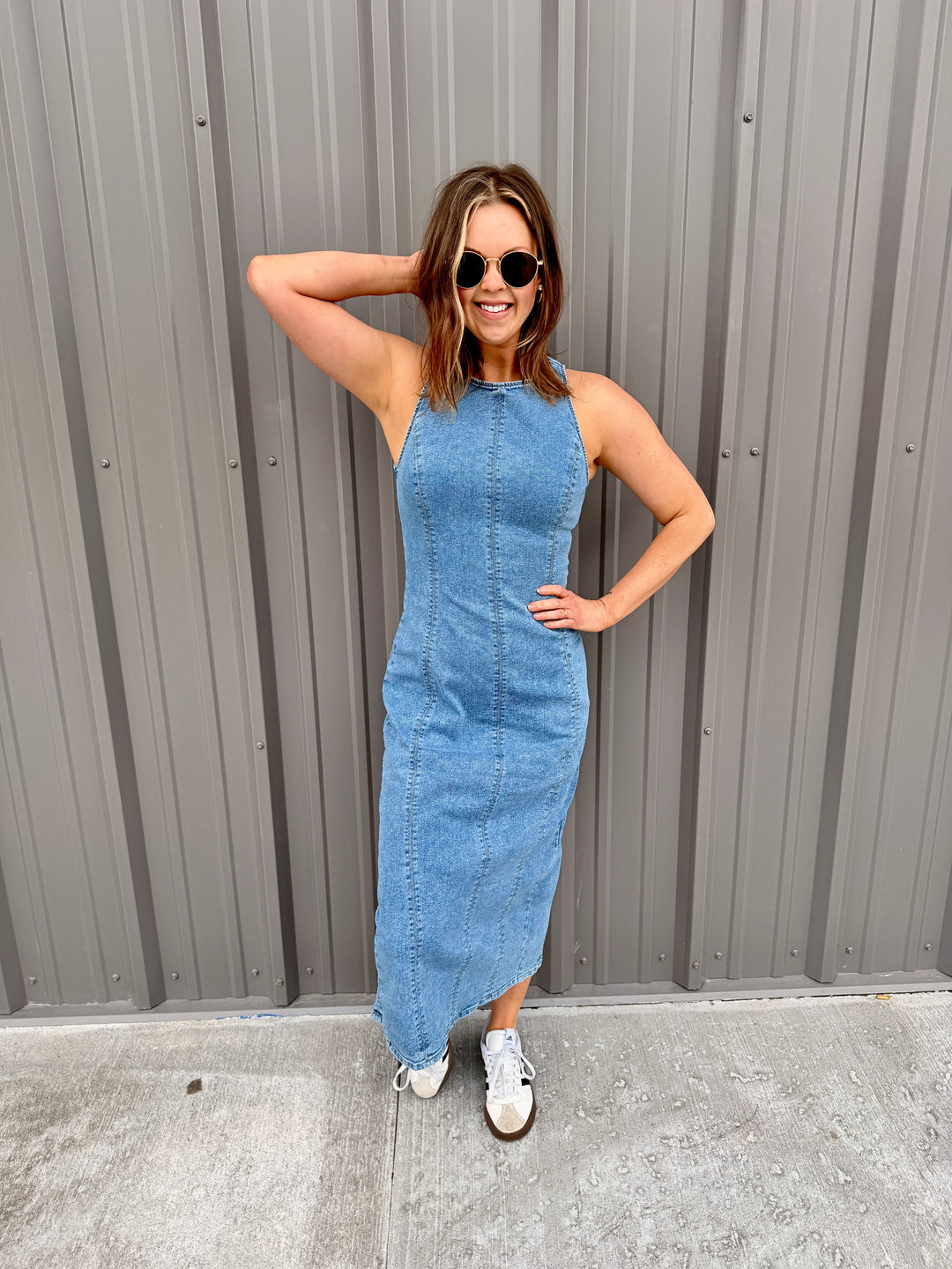 Harper Midi Denim Dress