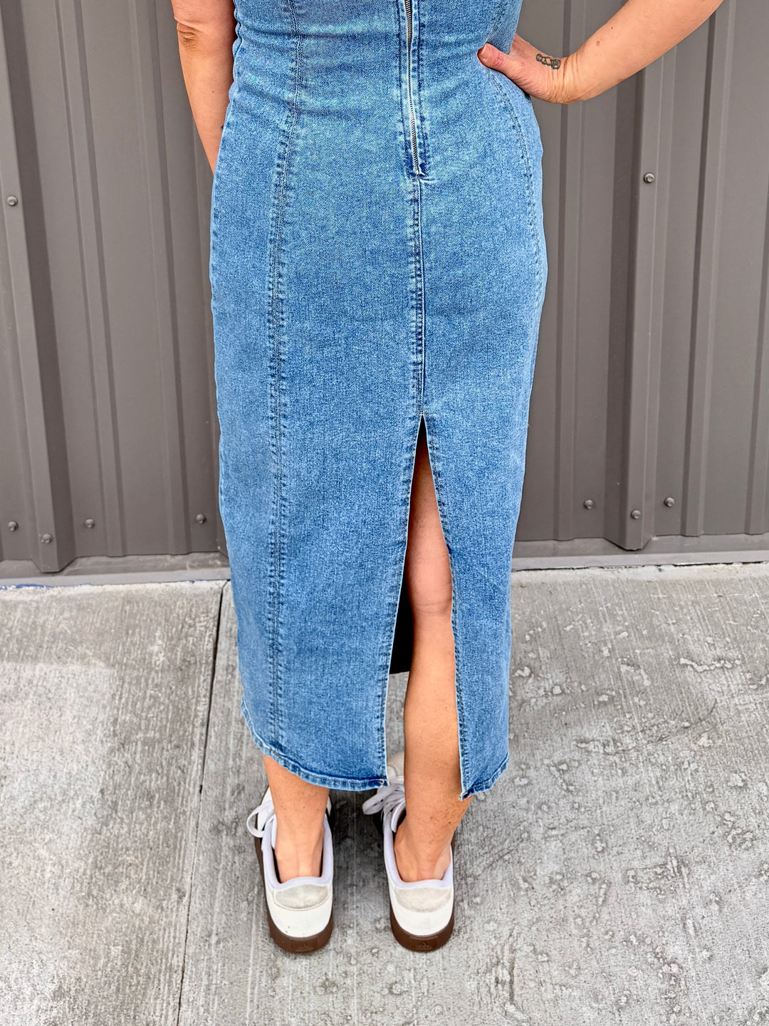 Harper Midi Denim Dress