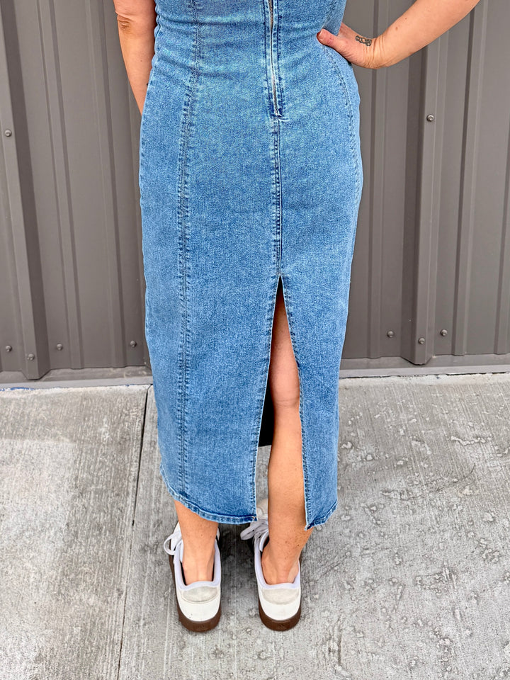 Harper Midi Denim Dress