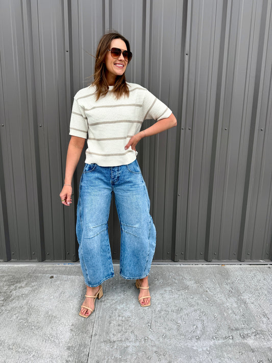 Viola Sweater - White Taupe